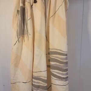 Vintage JACKSON Pure Silk Skirt with Cream and Gray Accents